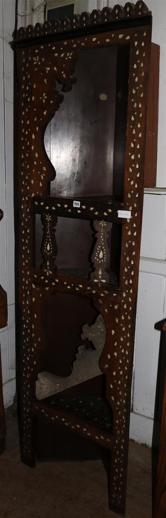 Eastern hardwood corner cupboard (1900)